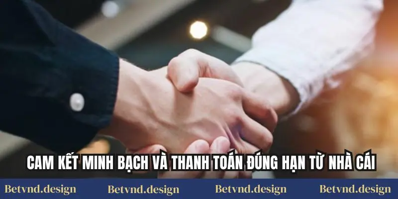 Cam kết minh bạch và thanh toán đúng hạn từ nhà cái