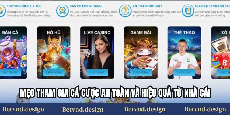 Mẹo tham gia cá cược an toàn và hiệu quả từ nhà cái